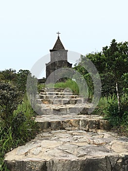 Old catholic church at Bokor