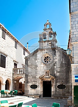 Old catholic church in Korcula