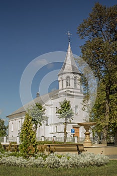 Old, catholic church in little Latvia town Ilukste