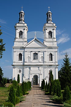 The old catholic church of St Andrew the Apostle in Lyntupy, Vitebsk region, Belarus