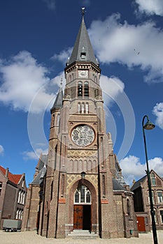 Old catholic saint Peter and Paul church petrus and pauluskerk in Reeuwijk dorp