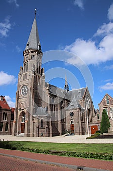 Old catholic saint Peter and Paul church petrus and pauluskerk in Reeuwijk dorp