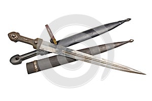 Old Caucasian daggers with a scabbard