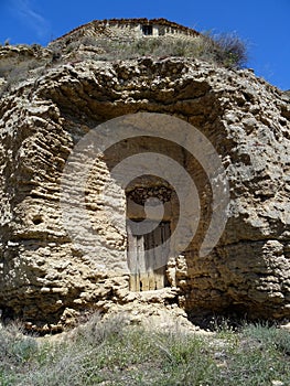 Abandoned cave house in Calatayud. Spain. photo