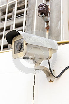 The Old CCTV Security Camera operating long time