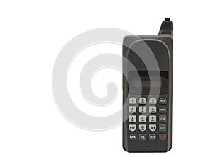 Old cell phone. Isolated on white