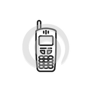 Old cellphone line icon