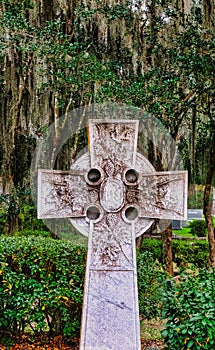 Old Celtic Cross in Cemetery