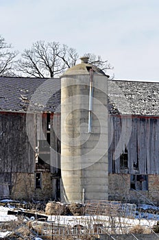 Old silo in southern wisconsin