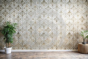 Old Cement Wall with Beautiful Pattern in Retro Concept