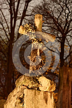 Old cemetery crucifix