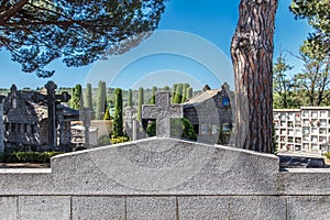 Old cemetery in detail from Catalonia photo