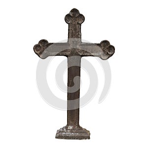 Old Cemetery Gothic Cross from a tomb.