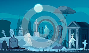 Old Cemetery Illustration