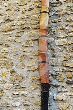 Old ceramic pipe in Corleone in Sicily, Italy