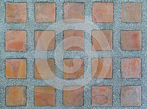 Old ceramic tile floor