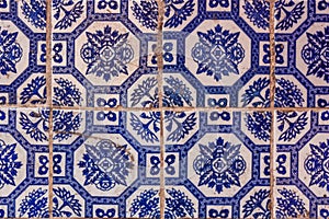 Old ceramic tile floor.