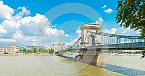 Old Chain Bridge in Budapest