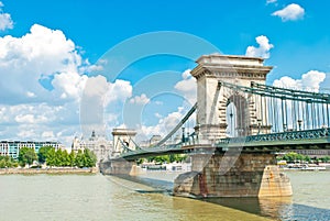 Old Chain Bridge in Budapest