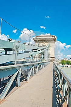 Old Chain Bridge in Budapest