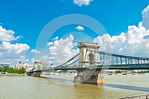 Old Chain Bridge in Budapest