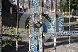 Old chain on the gate