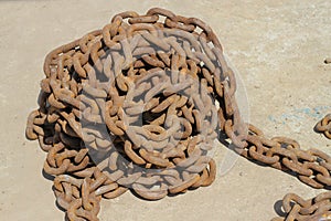 Old chain used for construction works