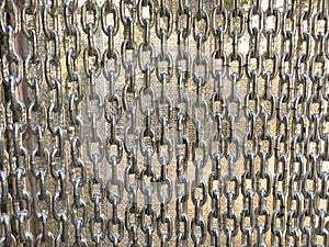 Old chain wall in garden