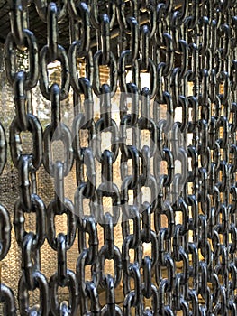 Old chain wall in garden