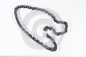 Old chains inside the motorcycle engine