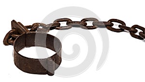 Old chains, or shackles with foot cuff