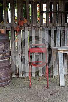 Old Chair and table outdoor