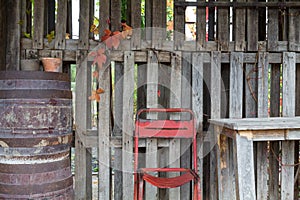 Old Chair and table outdoor