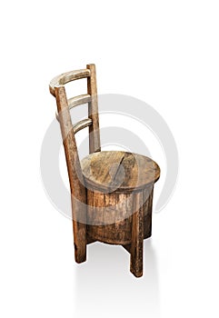 Old Chair wooden vintage style isolate