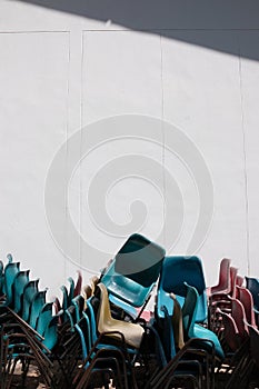 Old chairs three color in pattern