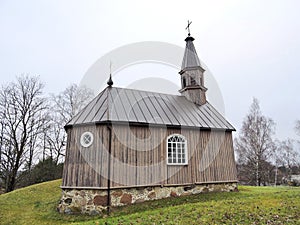 Old chapel on hill, Lithuania