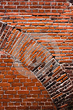 Old characteristic red Brick wall photo
