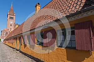 Old characteristic row houses in Copenhagen, Denmark