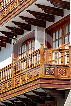 Old charmant houses in Los Llanos de Aridane, tropical La Palma island, Canary, Spain photo