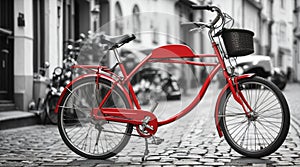 Old charming bicycle concept.