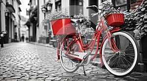 Old charming bicycle concept