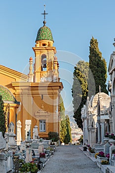 Old Chateau Cemetery in Nice on Castle Hill