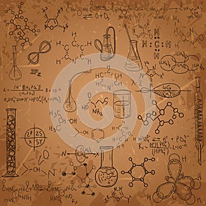 Old chemistry laboratory pattern set.