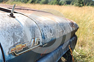 Old Chevy C10 in a field