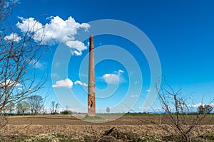 Old chimney, Candia, Lomellina (Italy)