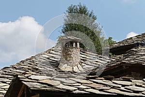 Old chimney on house in Kovachevitsa village