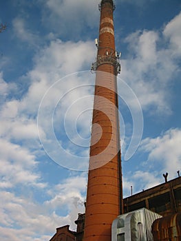 Old chimney and the new precipitator