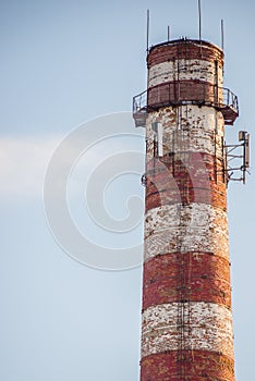 The old chimney of the plant metallurgy photo