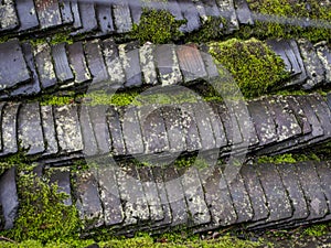 Old china roof tiles