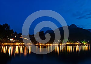Old china town river potamic evening glow